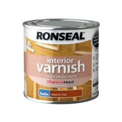 Ronseal Diamond Hard Medium Oak Satin Wood Varnish, 0.25L -Garden - Landscaping Store ronseal diamond hard medium oak satin wood varnish 0 25l5010214868247 08c bq