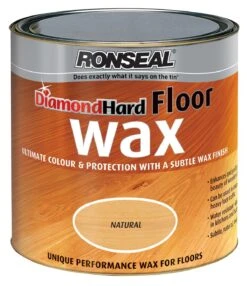 Ronseal Diamond Hard Natural Oak Matt Wax Wood Wax, 2.5L