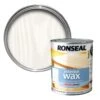 Ronseal Diamond Hard White Ash Matt Wax Wood Wax, 0.75L -Garden - Landscaping Store ronseal diamond hard white ash matt wax wood wax 0 75l5010214868858 02c bq