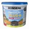 Ronseal Fence Life Plus Charcoal Grey Matt Fence & Shed Treatment, 9L -Garden - Landscaping Store ronseal fence life plus charcoal grey matt fence shed treatment 9l5010214883950 08c bq
