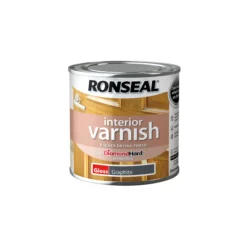 Ronseal Interior Graphite Gloss Varnish, 250ml -Garden - Landscaping Store ronseal interior graphite gloss varnish 250ml5010214894253 08c bq