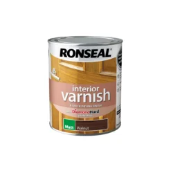 Ronseal Interior Walnut Matt Varnish, 750ml -Garden - Landscaping Store ronseal interior walnut matt varnish 750ml5010214894260 08c bq