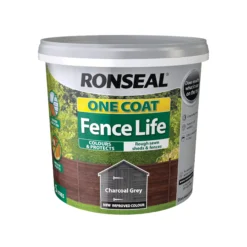 Ronseal One Coat Fence Life Charcoal Grey Matt Fence & Shed Treatment, 5L -Garden - Landscaping Store ronseal one coat fence life charcoal grey matt fence shed treatment 5l5010214888764 04c bq
