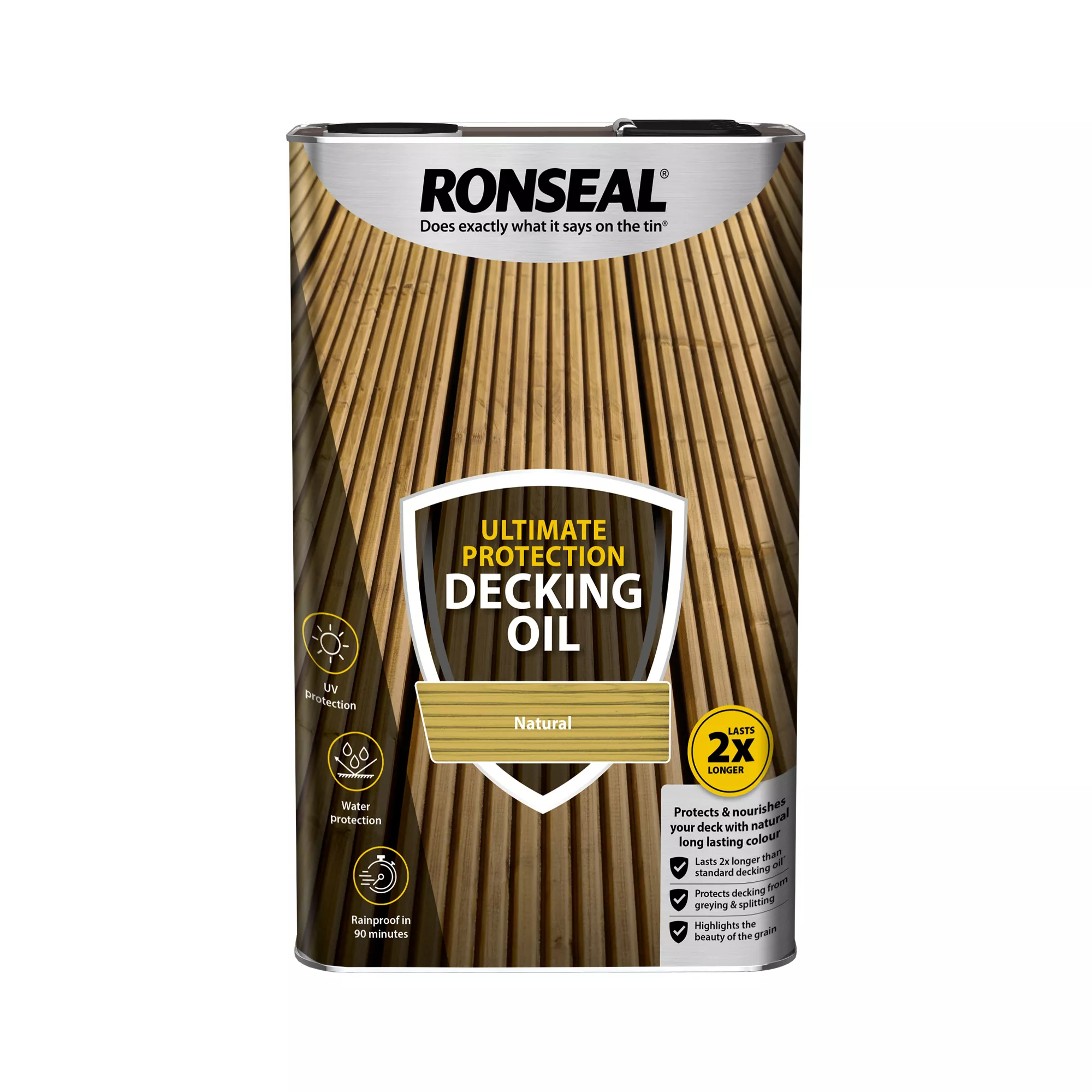 Ronseal Ultimate Natural Decking Wood Oil, 5L 3 Ronseal Ultimate Natural Decking Wood Oil, 5L