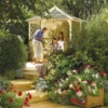 Rowlinson Gainsborough Natural Hexagonal Gazebo, (W)3m (D)2.6m - Assembly Service Included -Garden - Landscaping Store rowlinson gainsborough natural hexagonal gazebo w 3m d 2 6m assembly service included5013856994497 01i