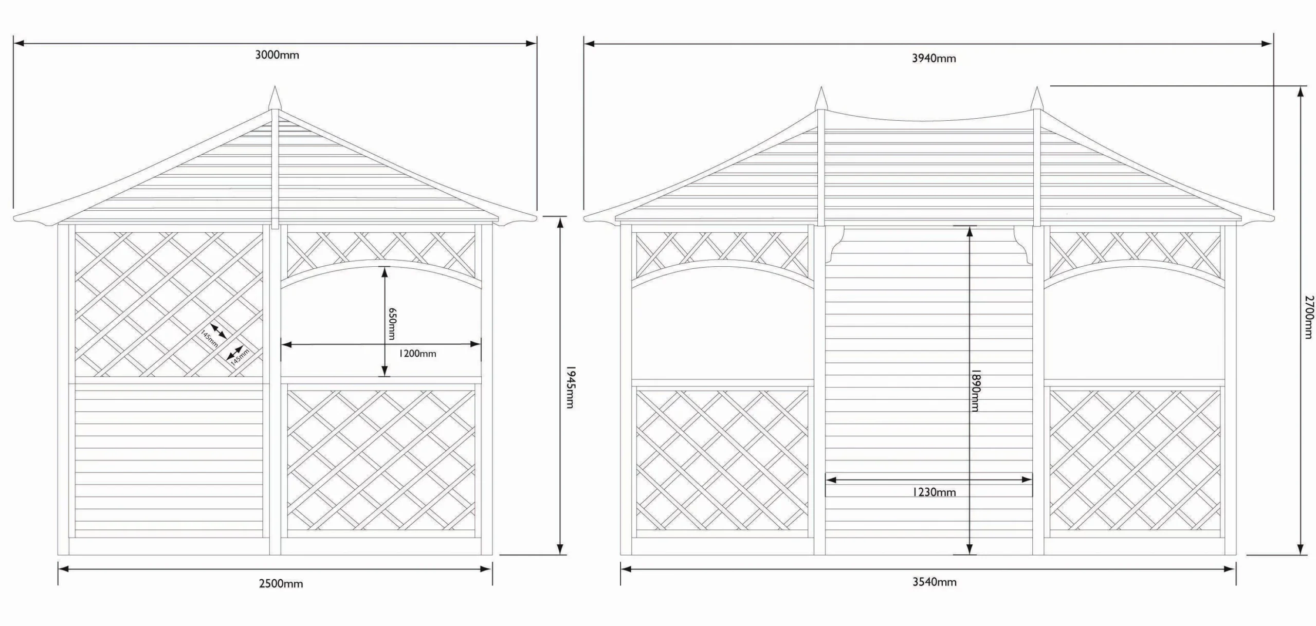 Rowlinson Sandringham Natural Octagonal Gazebo, (W)3.94m (D)3m - Assembly Service Included 4 Rowlinson Sandringham Natural Octagonal Gazebo, (W)3.94m (D)3m - Assembly Service Included - Image 2