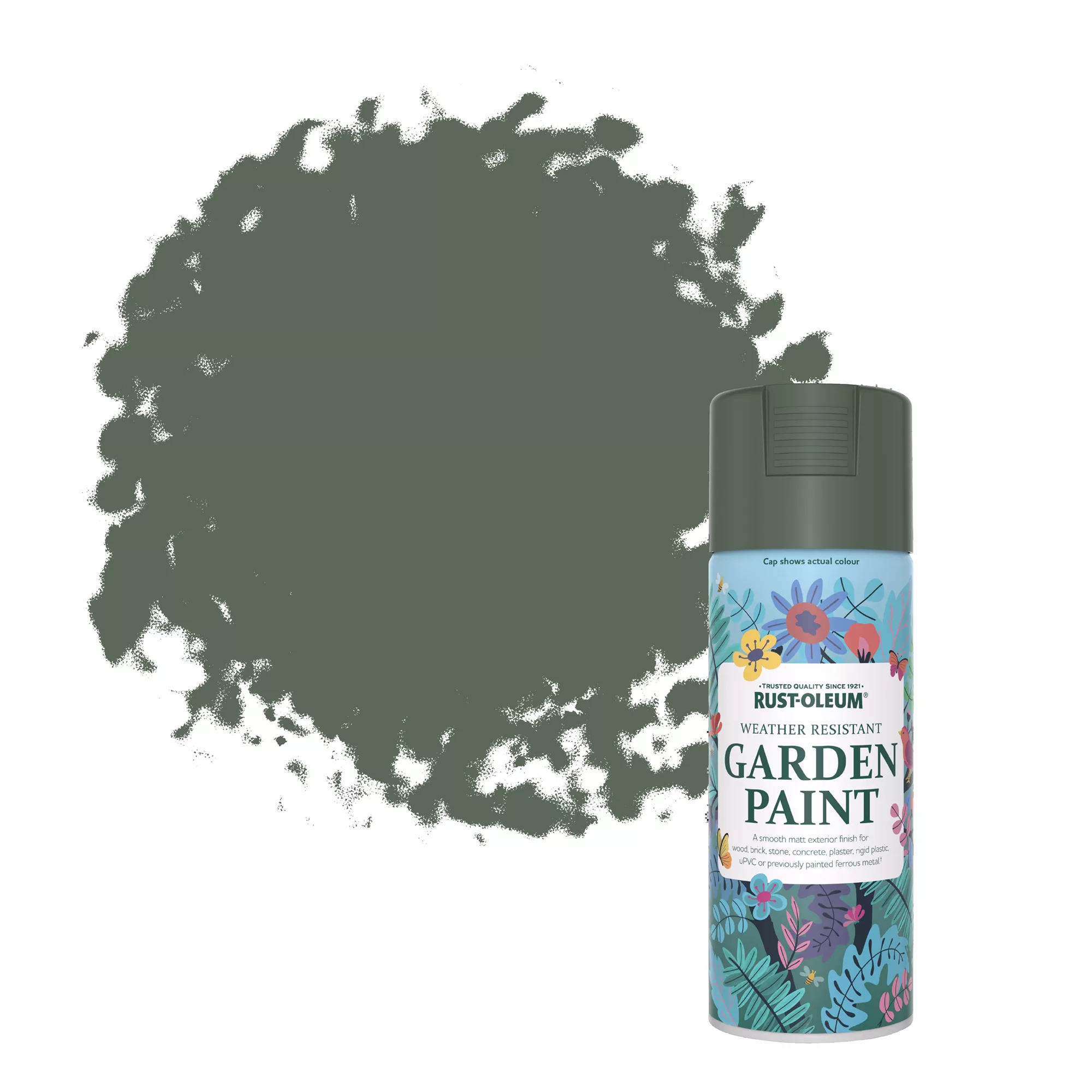 Rust-Oleum Garden Paint All Green Matt Multi-surface Garden Paint, 400ml Spray Can 3 Rust-Oleum Garden Paint All Green Matt Multi-surface Garden Paint, 400ml Spray Can