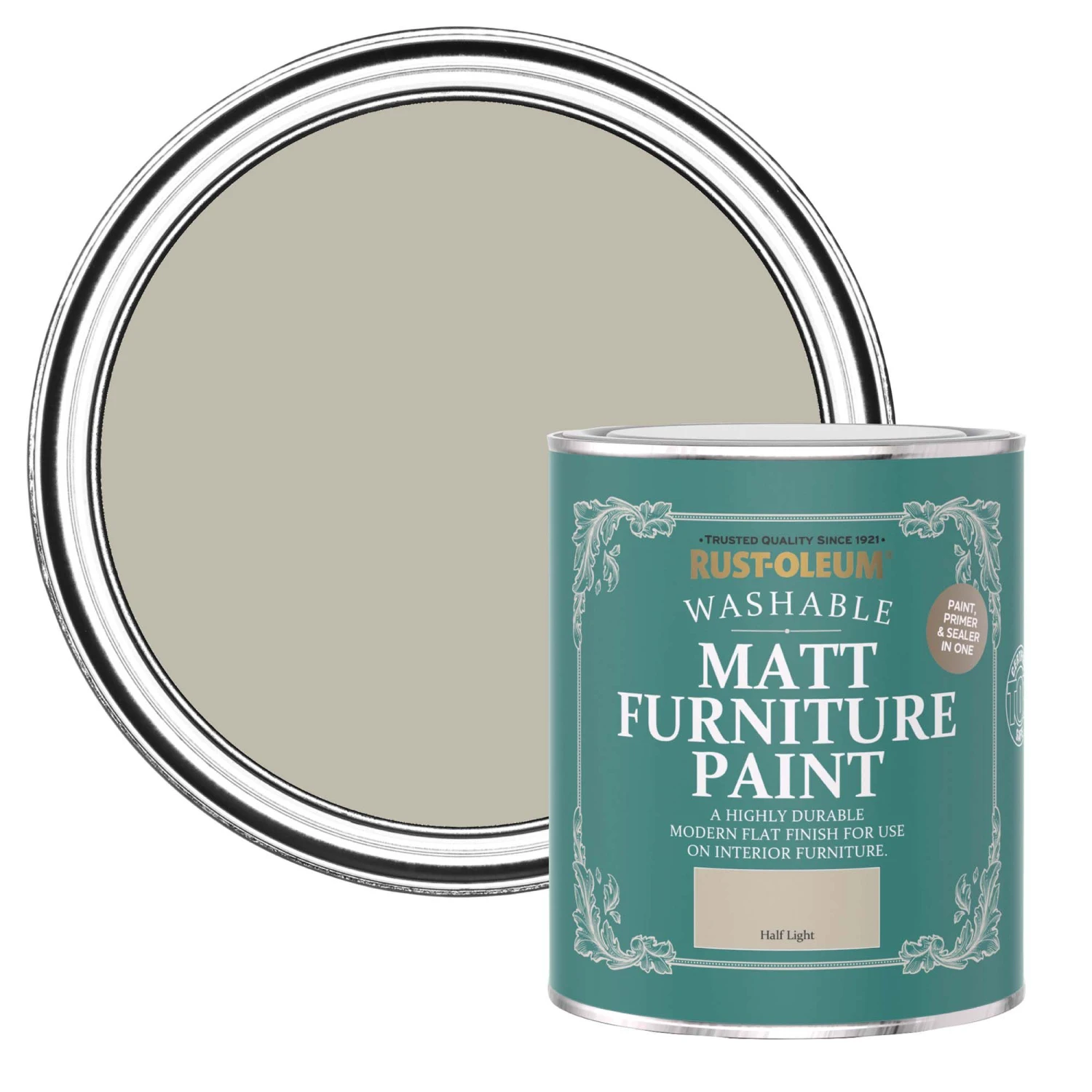 Rust-Oleum Halflight Matt Furniture Paint, 750ml 3 Rust-Oleum Halflight Matt Furniture Paint, 750ml