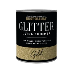 Rust-Oleum Ultra Shimmer Gold Glitter Effect Mid Sheen Multi-surface Topcoat Paint Glitter, 750ml -Garden - Landscaping Store rust oleum ultra shimmer gold glitter effect mid sheen multi surface topcoat paint glitter 750ml5013296039628 08c bq
