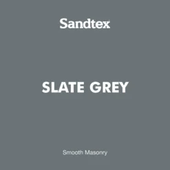 Sandtex Slate Grey Smooth Matt Masonry Paint, 10L Tub -Garden - Landscaping Store sandtex slate grey smooth matt masonry paint 10l tub5010131504952 02t bq