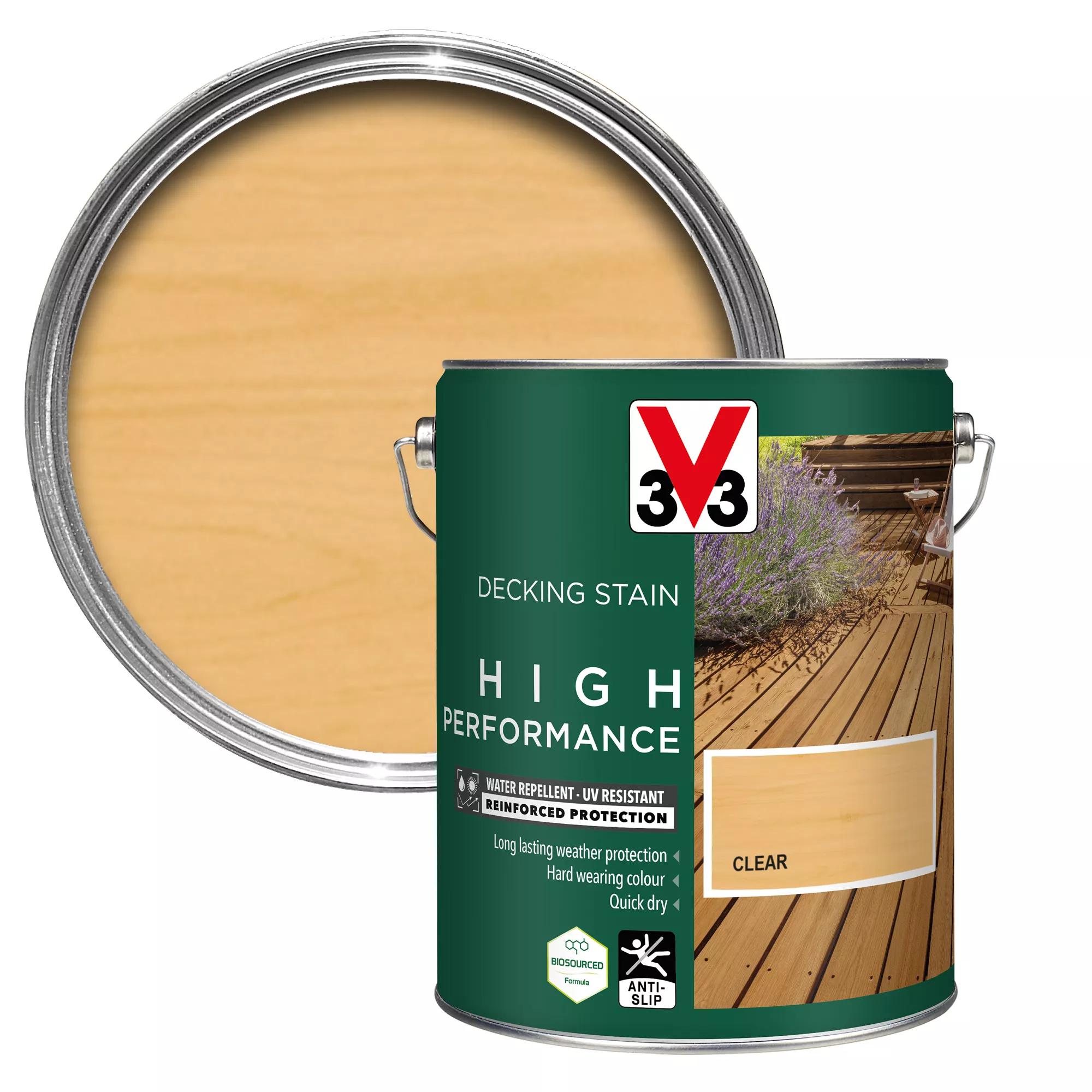 V33 High Performance Clear Satin Quick Dry Decking Stain, 5L 3 V33 High Performance Clear Satin Quick Dry Decking Stain, 5L