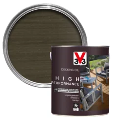 V33 High Performance Grey UV Resistant Decking Wood Oil, 5L -Garden - Landscaping Store v33 high performance grey uv resistant decking wood oil 5l3153895164436 08c bq