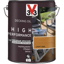 V33 High Performance Light Oak UV Resistant Decking Wood Oil, 5L 11 V33 High Performance Light Oak UV Resistant Decking Wood Oil, 5L -Garden - Landscaping Store v33 high performance light oak uv resistant decking wood oil 5l3153895164429 03c