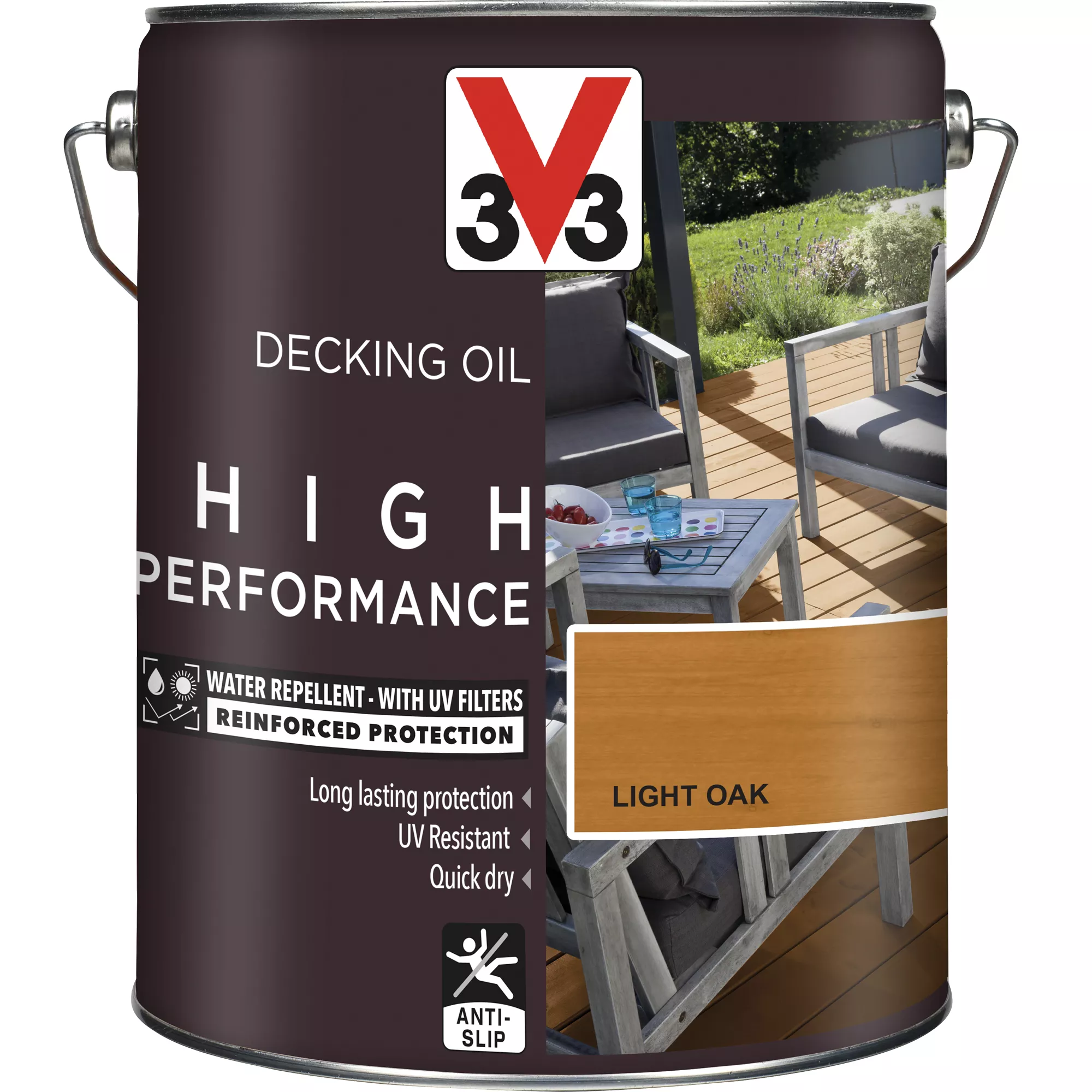 V33 High Performance Light Oak UV Resistant Decking Wood Oil, 5L 5 V33 High Performance Light Oak UV Resistant Decking Wood Oil, 5L - Image 3