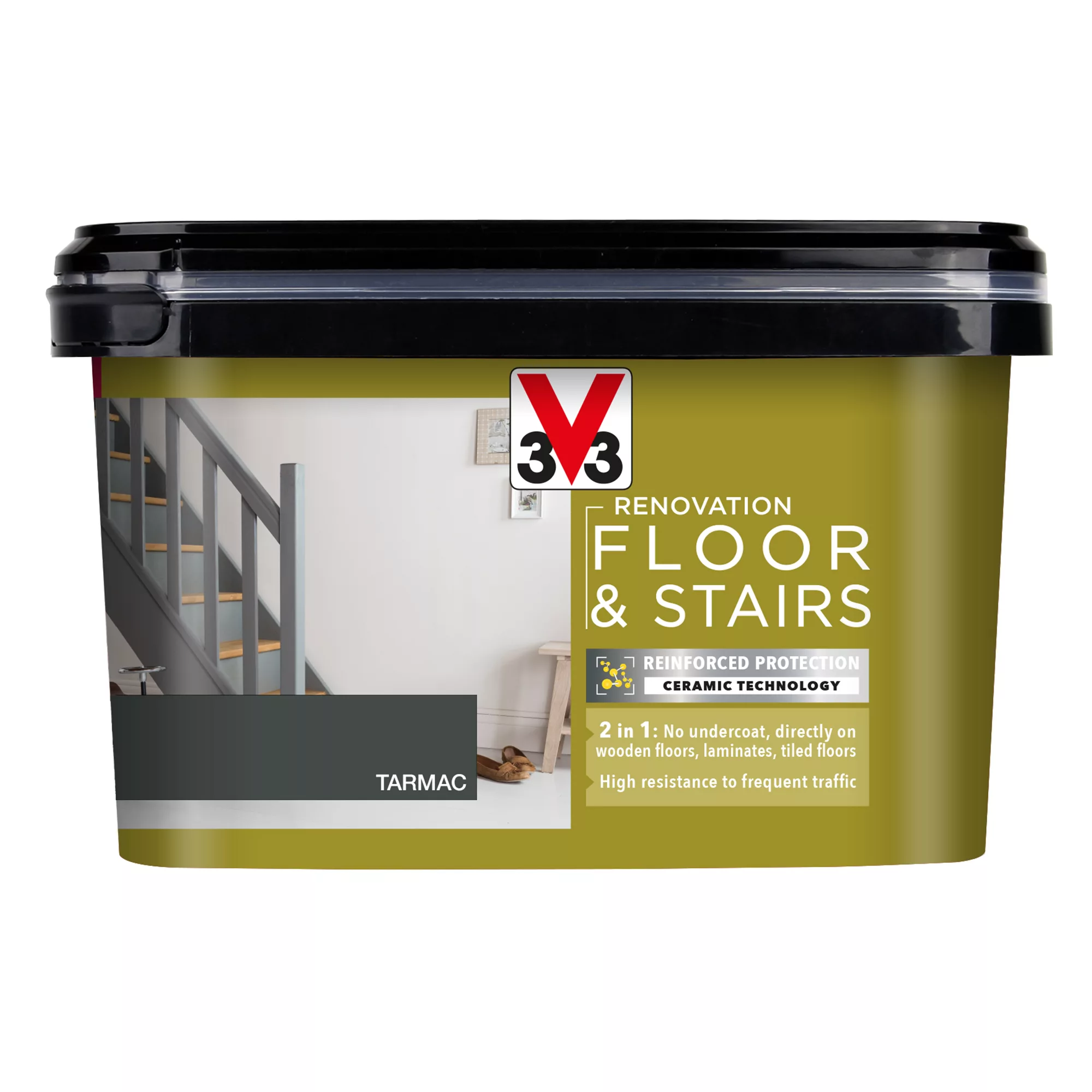 V33 High Performance Tarmac Satinwood Floor & Stair Paint, 2L 4 V33 High Performance Tarmac Satinwood Floor & Stair Paint, 2L - Image 2