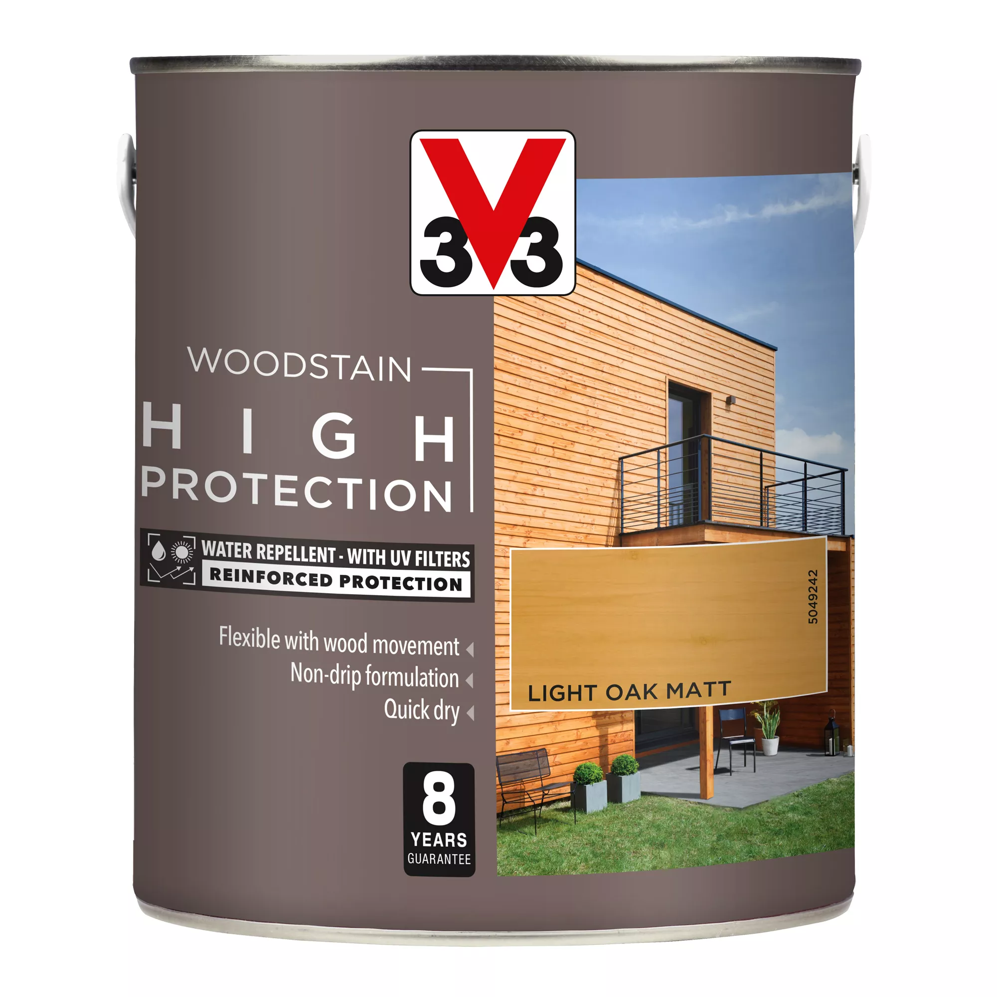 V33 High Protection Light Oak Matt Wood Stain, 2.5L 3 V33 High Protection Light Oak Matt Wood Stain, 2.5L - Image 2