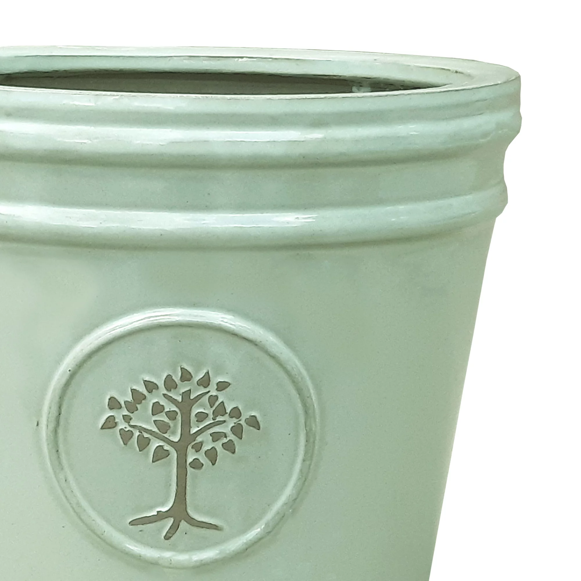 Verve Barcău Olive Ceramic Circular Plant Pot (Dia)32cm 4 Verve Barcău Olive Ceramic Circular Plant Pot (Dia)32cm - Image 2