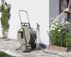 Verve Freestanding Empty Hose Cart With Wheels -Garden - Landscaping Store verve freestanding empty hose cart with wheels5059340250939 02i