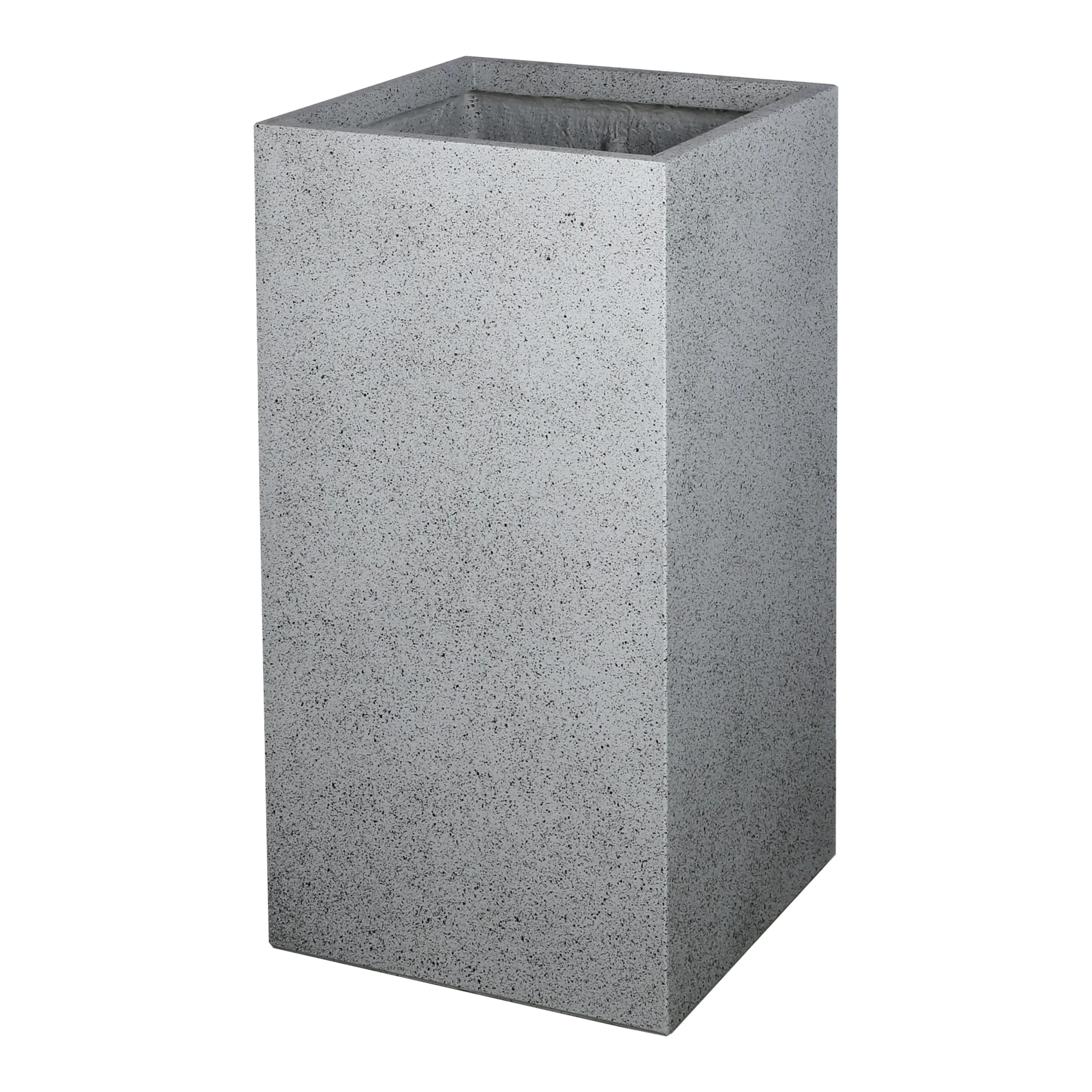 Verve Gray Square Planter (W) 31cm X (H) 80cm 3 Verve Gray Square Planter (W) 31cm X (H) 80cm