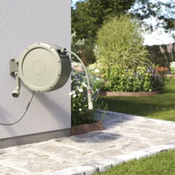 Verve Wall-mounted Auto Hose Reel Set (L)25m -Garden - Landscaping Store verve wall mounted auto hose reel set l 25m5059340250960 05i